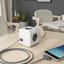 Allocacoc PowerCube Extended USB Blue 1,5m cable