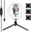 Puluz Tripod Mount with 20cm LED Ring Vlogging PKT3073B