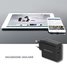 Qoltec Charger | 45W | 5-20V | 2.25-3A | USB typ C PD | USB | Black