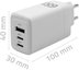 Qoltec GaN 65W charger,5V 20V 3A 3.35A,2xUSB,2xUSB C