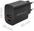 Qoltec GaN POWER PRO charger 1xUSB C, 1xUSB, 30W