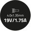 Qoltec Power supply for Asus 33W | 19V | 1.75 | 4.0 * 1.35 | + Power cable