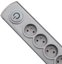 Qoltec Surge protector 5 sockets 3m gray