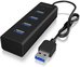 Raidsonic 4 port USB 3.0 hub IB-HUB1409-U3 Black