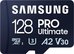Samsung | MicroSD Card | PRO Ultimate | 128 GB | microSDXC Memory Card | Flash memory class U3, V30, A2 | SD adapter