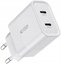 Tech-Protect charger C20W 2xUSB-C, white