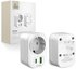 Tech-Protect travel adapter TA100 US-EU, white