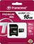 Transcend MicroSDHC 16GB + Adapteris / Class 10