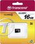 Transcend MicroSDHC atminties kortelė 16GB Class 4