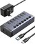 UGREEN Hub 7in1 USB-C, 7x USB-A 3.0 12V 2A (black)