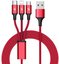Unitek Charging cable 3-in-1 USB - USB-C/microUSB/ Lightning, 1,2m; C4049RD
