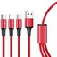 Unitek Charging cable 3-in-1 USB - USB-C/microUSB/ Lightning, 1,2m; C4049RD