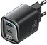 USAMS Charger 30W GaN LED USB+USB-C CC229 Black