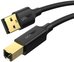 USB 2.0 A-B kabel k tisk&aacute;rně UGREEN US135, pozlacen&yacute;, 1,5 m (čern&yacute;)