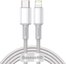 USB-C to Lightning Baseus High Density Braided Cable, 20W, PD, 2m (white)