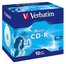 1x10 Verbatim CD-R 80 / 700MB Audio Color Live it Jewel Case