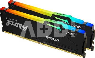 Kingston Fury Beast 16GB DDR5, 6000 MHz, CL30, 288-Pin, DIMM Kit (8GB x 2)