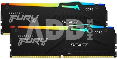 Kingston Fury Beast 16GB DDR5, 6000 MHz, CL30, 288-Pin, DIMM Kit (8GB x 2)