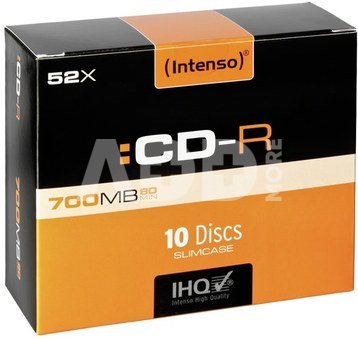 1x10 Intenso CD-R 80 / 700MB 52x Speed, Slimcase