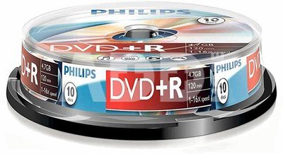 1x10 Philips DVD+R 4,7GB 16x SP