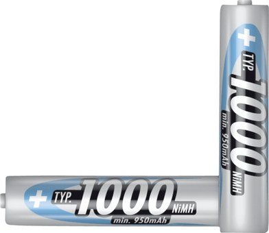 1x4 Ansmann NiMH rech. battery 1000 Micro AAA 950 mAh