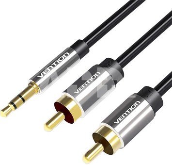 Vention 2xRCA cable (Cinch) jack to 3.5mm BCFBD 0.5m (black)