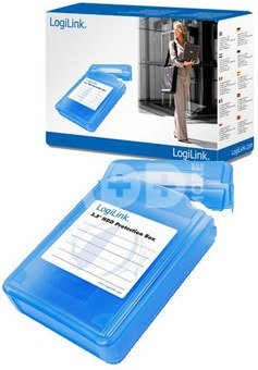 3,5" HDD protection box for 1 HDD, blue Logilink