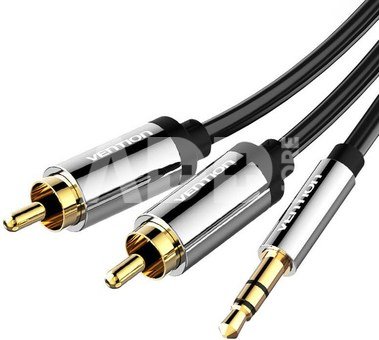 3.5mm Male to 2x RCA Male Audio Cable 2m Vention BCFBH Black