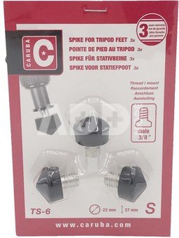 Caruba 3/8" Tripod Spike Rubber / 22mm (3 pcs)