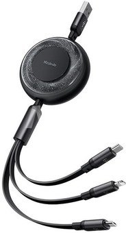 3-in-1 USB-C to USB-C / Lightning / Micro USB cable, Mcdodo CA-3730, 1.2m (black)