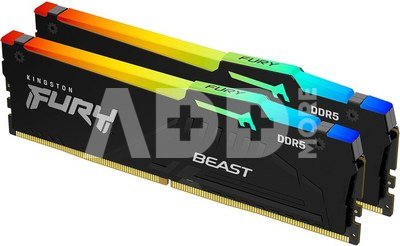Kingston Fury Beast 32GB DDR5, 6000 MHz, CL30, 288-Pin, DIMM Kit (16GB x 2)