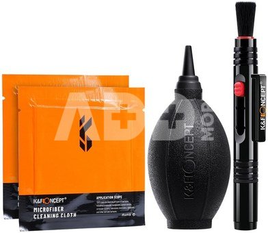 K&F Concep 3in1 DSLR Camera Cleaning Kit (Lens Dust Blower Cleaner + Cleaning Pen + Macrofiber Cleaning Cloth)