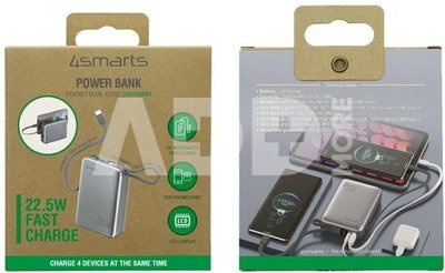 Pocket Dual Cord 20000mAh 22.5W Grey