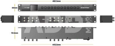 8 x 8 3G-SDI Matrix Switcher (1 RU)