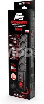 Acar Surge Protector F5 Power 10m black