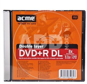 ACME double layer DVD+R 8.5GB 8X slim box