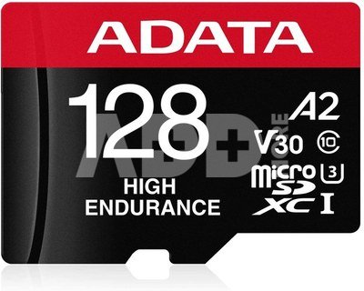 ADATA AUSDX128GUI3V30SHA2-RA1 Memory Card 128 GB, MicroSDXC, Flash memory class 10, Adapter, 80 MB/s, 100 MB/s