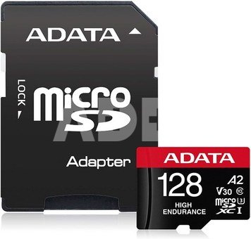 ADATA AUSDX128GUI3V30SHA2-RA1 Memory Card 128 GB, MicroSDXC, Flash memory class 10, Adapter, 80 MB/s, 100 MB/s