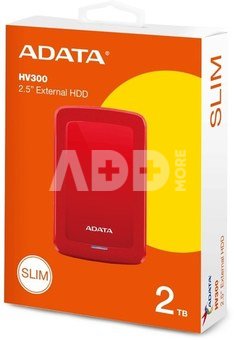 Adata DashDrive HV300 2TB 2.5 USB3.1 Red