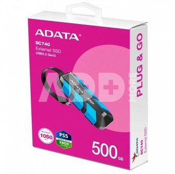 Adata External SSD SC740 500G U3.2C 1050/1000 MB/s blue
