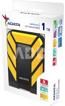 ADATA HD710P 1000 GB, 2.5 ", USB 3.1 (backward compatible with USB 2.0), Yellow