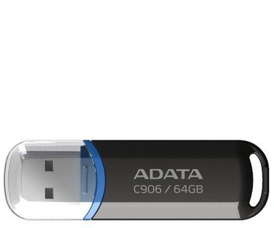ADATA C906 64GB USB Flash Drive, Black ADATA