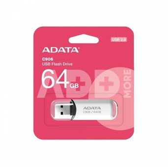 ADATA C906 64GB USB Flash Drive, White ADATA