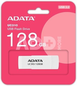 ADATA UC310 128GB USB Flash Drive, White ADATA