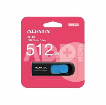 ADATA AUV128 512GB USB Flash Drive, Black/Blue ADATA