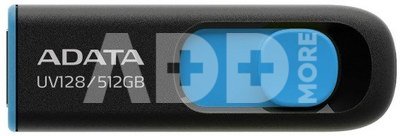 ADATA AUV128 512GB USB Flash Drive, Black/Blue ADATA