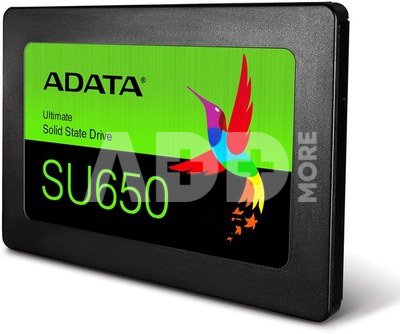 ADATA Ultimate SU650 256 GB, SSD form factor 2.5", SSD interface SATA 6Gb/s, Write speed 450 MB/s, Read speed 520 MB/s