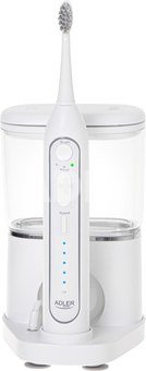 Adler | 2-in-1 Water Flossing Sonic Brush | AD 2180w | Rechargeable | For adults | Number of brush heads included 2 | Number of teeth brushing modes 1 | White