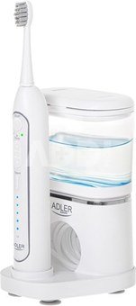 Adler | 2-in-1 Water Flossing Sonic Brush | AD 2180w | Rechargeable | For adults | Number of brush heads included 2 | Number of teeth brushing modes 1 | White