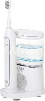 Adler | 2-in-1 Water Flossing Sonic Brush | AD 2180w | Rechargeable | For adults | Number of brush heads included 2 | Number of teeth brushing modes 1 | White